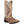 Load image into Gallery viewer, light brown cowgirl boot with western style designs and cow print lining inside. darker brown vamp
