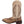 Load image into Gallery viewer, alternate side of light brown cowgirl boot with western style design. darker brown vamp
