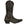 Load image into Gallery viewer, alternate side of very dark brown cowgirl boot with pink inside, white embroidery on shaft and vamp, alligator skin inlays 
