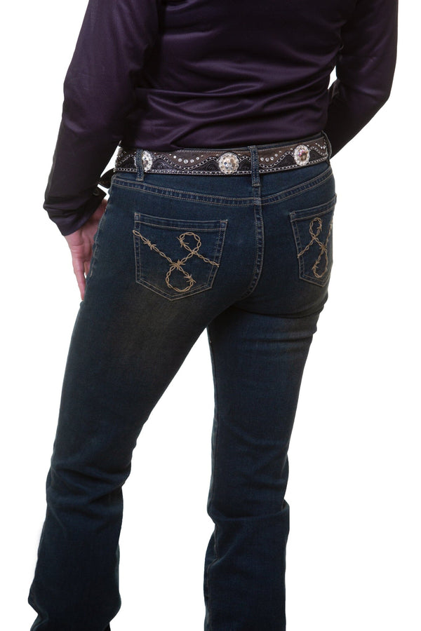 M Sport 6 - Classic Midrise Diva Jeans - Barbwire with Red Vent WO.AP.JEANFASHIONM SPORT 6 APPAREL