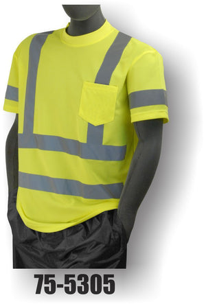 yellow and grey safety tshirt