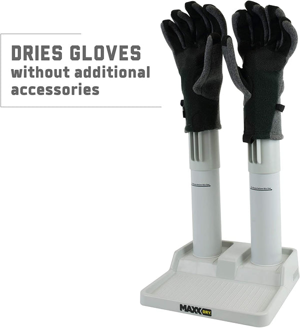 grey boot and glove dryer with gloves on it 
