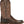 Load image into Gallery viewer, right side view of tall women&#39;s dark brown western boot with orange and tan embroidery.
