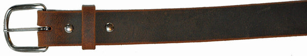 distressed brown leather belt