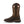 Load image into Gallery viewer, side of brown cowboy boot with white and orange embroidery
