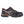 Load image into Gallery viewer, side of black shoe with grey and orange logo on side, black and orange laces, orange lining
