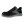 Load image into Gallery viewer, angled view of black shoe with grey accent, black laces, grey sole
