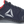 Load image into Gallery viewer, side of dark blue shoe with with logo on side, vent holes over toes, and black sole. red lining
