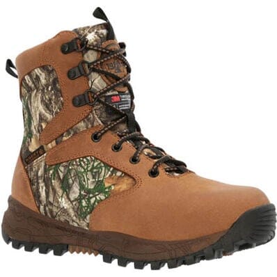 Rocky Little Kids - 8" Spike Insulated Waterproof Outdoor Boot - Brown Camo CHILDRENSBOOTINSULATEDROCKY SHOES & BOOTS INC