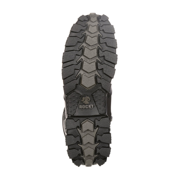 Rocky Men's - Alpha Force Zipper 8" Waterproof - Round Soft toe MENS BOOTLACE UNIFORM NON - SFYROCKY SHOES & BOOTS INC