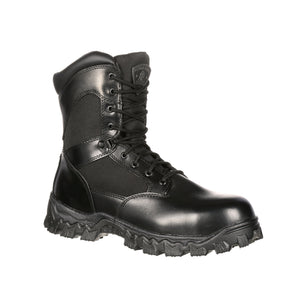 Rocky Men's - Alpha Force Zipper 8" Waterproof - Round Soft toe MENS BOOTLACE UNIFORM NON - SFYROCKY SHOES & BOOTS INC