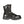 Load image into Gallery viewer, side of black high top boot with black laces, eyelets, and sole
