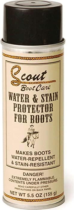 can of Scout boot care water and stain protector 
