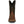 Load image into Gallery viewer, front view of mens western square toe work boot with brown vamp and black shaft with brown and black vent and white and tan embroidery
