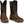Load image into Gallery viewer, pair of mens western square toe work boots with brown vamp and black shaft with brown and black vent and white and tan embroidery
