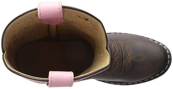Smoky Mountain Toddlers Hopalong Cowgirl Boot Pink and Brown - Round Toe INFANTS BOOT WESTERNSMOKY MOUNTAIN BOOTS