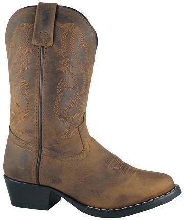brown cowboy boot with light brown embroidery 