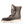 Load image into Gallery viewer, side cut-out interior view of dark brown high top lace up boot with white wedge sole
