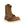 Load image into Gallery viewer, front of dark brown moccasin style boot with yellow and brown laces and white sole

