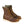 Load image into Gallery viewer, dark brown moccasin style boot with yellow and brown laces and white sole
