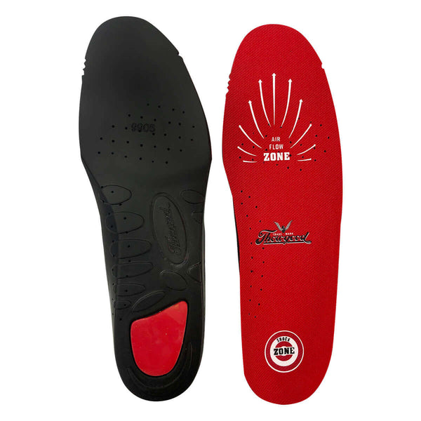 black and red insole footbed insert