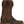 Load image into Gallery viewer, Womens dark brown boots with leather strap on shaft and red embroidery right view
