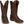 Load image into Gallery viewer, Womens dark brown boots with leather strap on shaft and red embroidery

