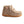 Load image into Gallery viewer, infants tan mocs with orange soles and white shoelaces right view
