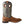 Load image into Gallery viewer, Men brown cowboy boot with blue embroidered shaft and tear drop holes right view
