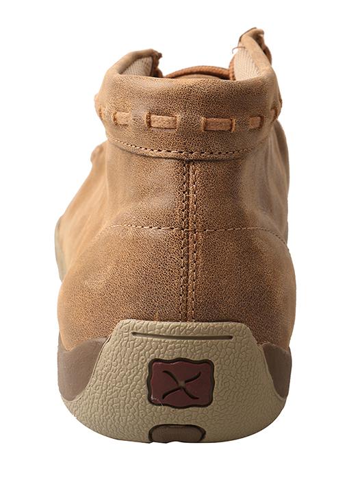 Brown Moc with Tan Soles and laced accents back view