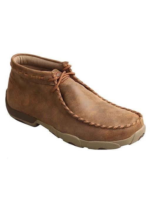 Brown Moc with Tan Soles and laced accents