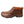 Load image into Gallery viewer, Mens Brown Letather shoe with orange patches and X logo left view

