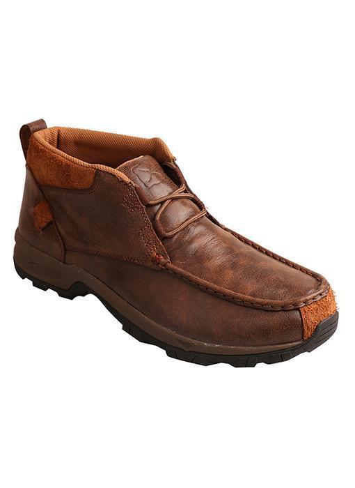 Mens Brown Letather shoe with orange patches and X logo