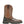 Load image into Gallery viewer, side view of mens brown boot with tan brown shaft and light embroidery
