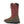 Load image into Gallery viewer, Mens brown boot with red shaft and embroidery back corner view
