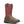 Load image into Gallery viewer, Mens brown boot with red shaft and embroidery front corner view
