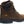 Load image into Gallery viewer, Brown Boots with Black soles, eyelets and laces with gold rear right corner view
