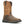 Load image into Gallery viewer, front and side of men&#39;s pull on western work boot with distressed brown vamp and orange embroidered shaft
