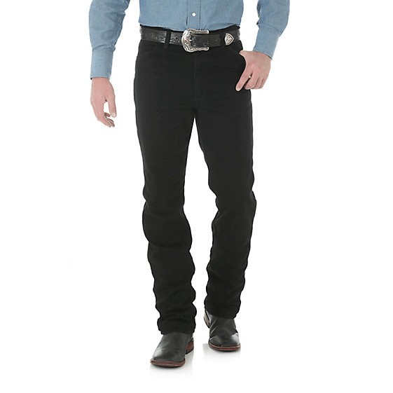 man in solid pale blue shirt and black pants