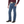 Load image into Gallery viewer, man in maroon shirt with big belt and blue jeans side angle
